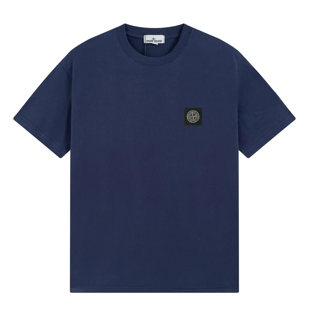W671#P110💰 Hot new item🔥 [Stone Island Stone Island Chest Embroidered Badge Round Neck Drop Shoulder Short Sleeve T-shirt] Super versatile! A short-sleeved upper body for major celebrity internet celebrities, made of 260g combed cotton 32-count double yarn. Comfortable and breathable, customized accessories, oversize version. Dropped shoulder sleeves, very loose, same style for men and women, suitable for couples💑 Match as you like. The upper body is super beautiful. Color: Black White Apricot Gray Navy Size: M L XL XXL Ｍ Shoulder Width 47 Bust 52 Length 70 L Shoulder Width 48 Bust 54 Length 72 XL Shoulder width 59 Bust 56 Length 74 XXL Shoulder width 50 Bust 58 Length 76